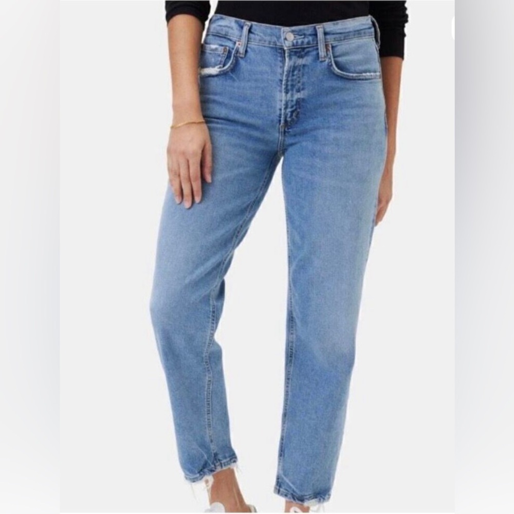 AGOLDE Kye Mid Rise Straight Crop Jeans